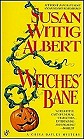 book cover, Witches Bane by Susan Wittig Albert; 84x139