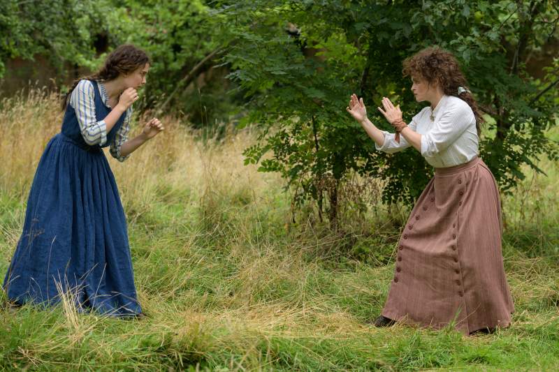 Millie Bobby Brown and Helena Bonham Carter in Enola Holmes  (c) 2020 Legendary;800x533
