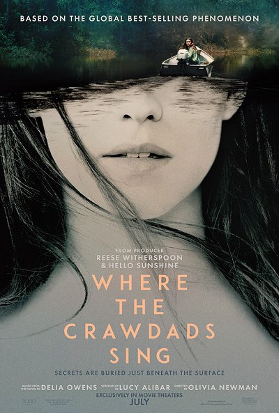 Movie poster, Where the Crawdads Sing; (c) 2022 Sony Pictures, Festivale film review