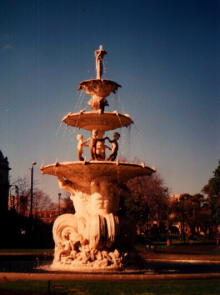 Carlton Gardens fountains;