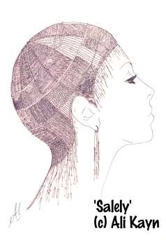 Salely, protagonist in the science fiction novel of the same name by Ali Kayn; 238x344